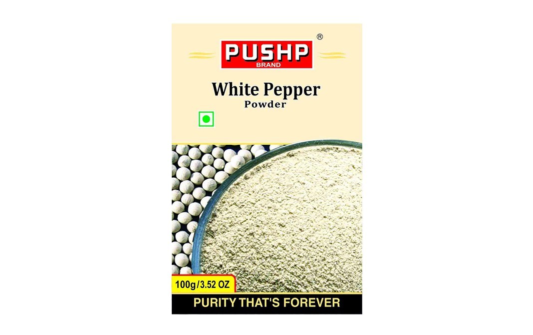 Pushp White Pepper Powder    Box  100 grams